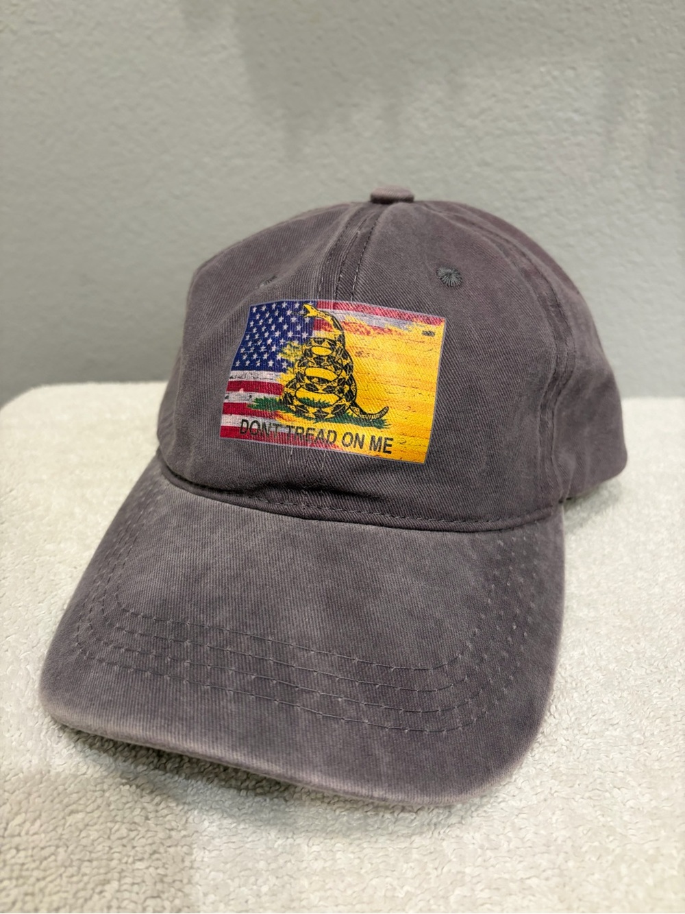 'Don't Tread On Me' Baseball Cap - Gray
